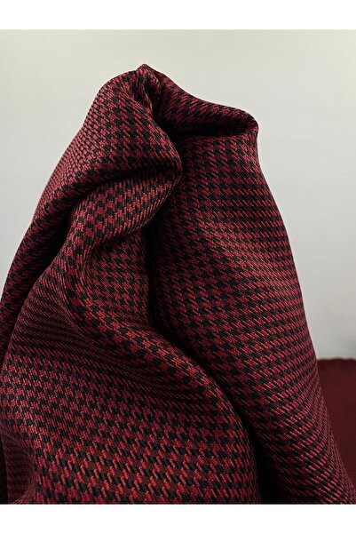 Bursa Kumaş Kazayağı Desenli Elbiselik Kumaş