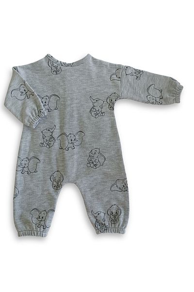 Stork Ruba Unisex Long Sleeve Baby Sleeping Bag Elephant Patterned Gray