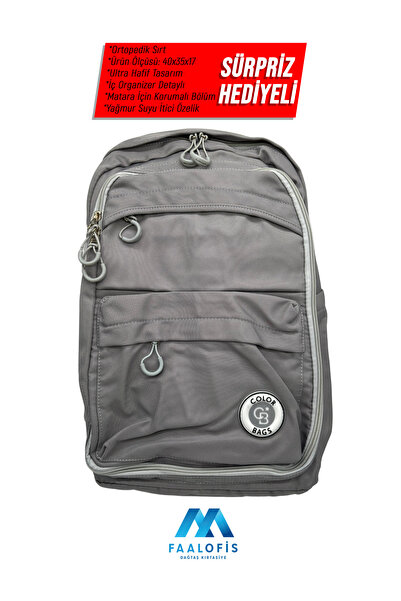 Color Bags Ultra Kalite İç Organizerli Su Geçirmez Sırt Destekli Okul Çantası B7