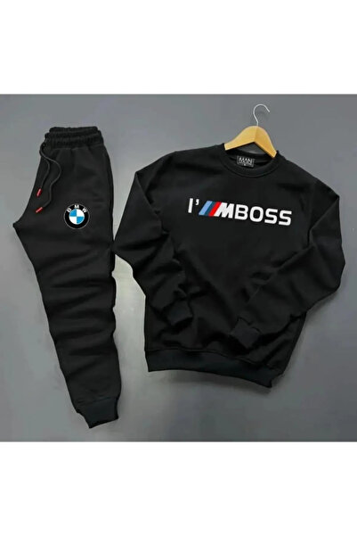 FULL TOLERANCE Yeni Sezon I'm Boss Baskılı Beyaz Pamuklu Sıfır Yaka Sweat-pam...
