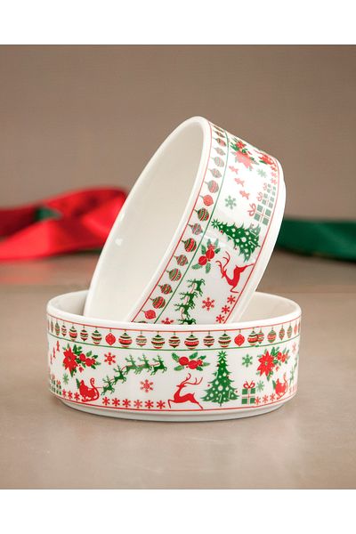 Bursa Porselen Dekor Snow porcelain double bowl
