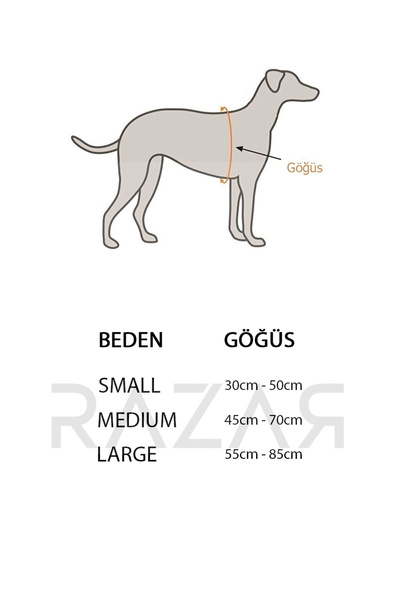 razar Köpek Göğüs Tasması / Small