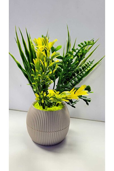 La bella bazar Noua tendință - Aranjament de flori artificiale în ghiveci, piatră colorată și aspect realist