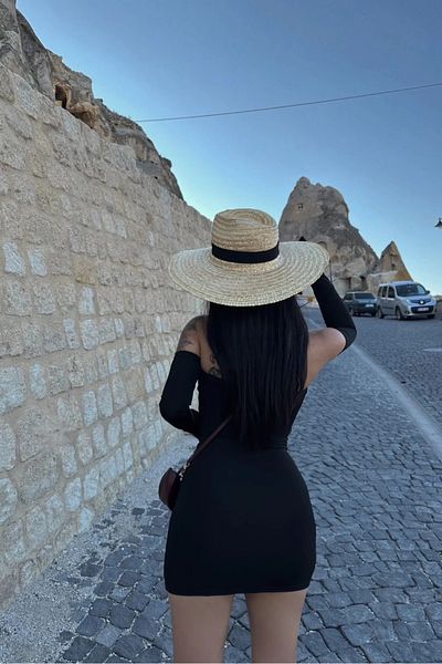 World Fashion Trends Μαύρο Μίνι Στράπλες Φόρεμα
