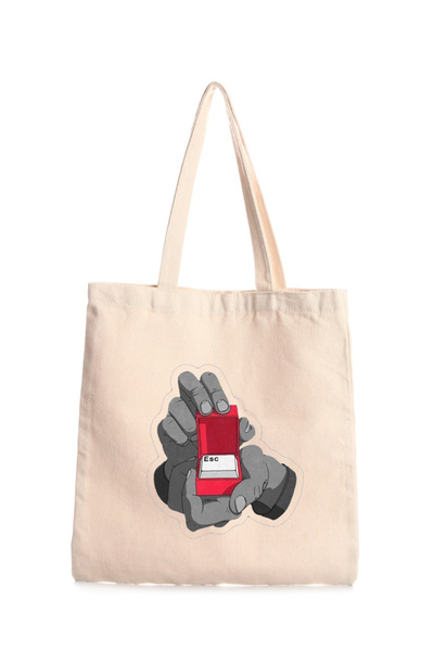 BUFUAL Τυπωμένη υφασμάτινη τσάντα Esc Please