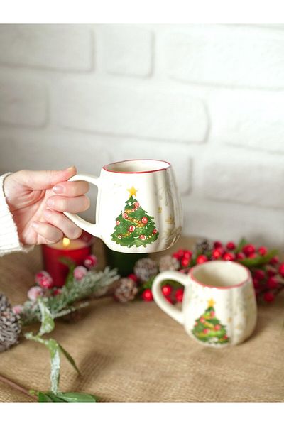 FH finehome Ellen Pine Tree 2 Pieces Pumpkin Mug 350ml