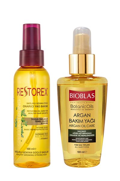 Bioblas Serum Argan and Restorex 100 Ml Set - Care Oil with Ivy Extract