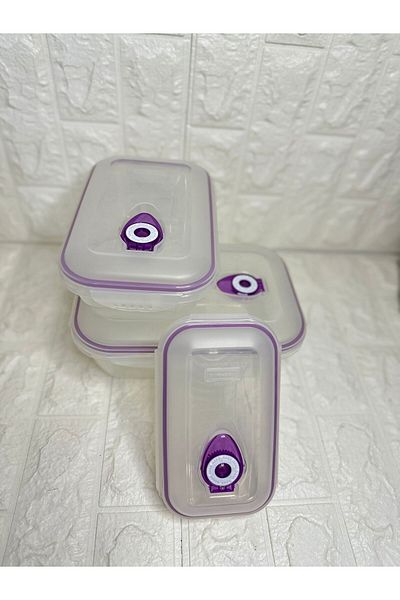 GGS Solingen Germany Set of 3 Vacuum Storage Containers ( 2.6 Liter + 1.3 Liter + 0.50 Liter )