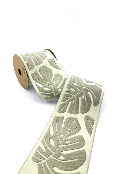 FANTASTIC BORDERS BORDURĂ ȚESUTĂ CU MODEL DE FOI 10 cm LĂȚime - 3,5 m LUNGIME