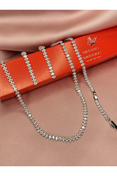 VELİT VOLA Mekik Model Su Yolu Taşlı Çelik Set Takım