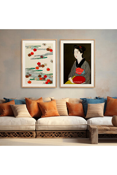 HOMEPACK Set od dve uramljene slike, poster slika İKİLİ05