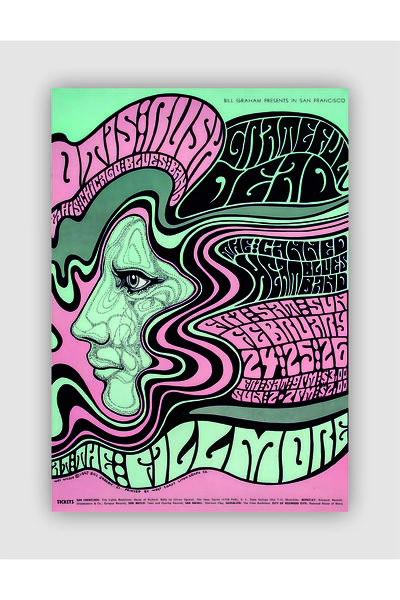 fırsatlar diyarı Bill Graham prezentat în San Francisco Poster de perete vint...
