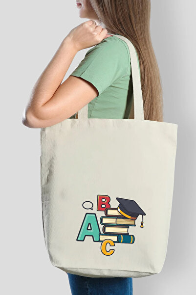 APRENDİ Τσάντα από καμβά με σχέδιο ABC