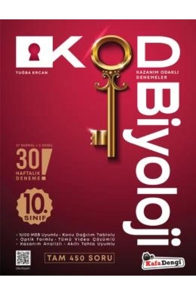 Kafa Dengi Yayınları 10. Sınıf KOD Biyoloji Haftalık Sarmal Deneme