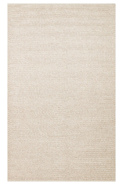 Eko Halı Jade Basketweave Beige Yün ile üretilen örme el halısı.