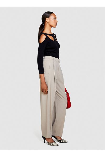 Sisley High Waist Regular Mink Women's Pants 4Ph7Lf044