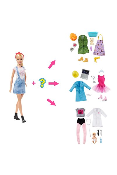 Barbie Sürpriz Meslek Bebeği Glh62