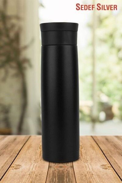 SEDEF SİLVER 500 ml Stainless Steel Thermos with Filter Strainer for Herbal Tea and Detox Drinks