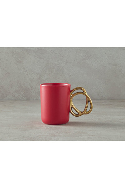 English Home Circles New Bone China Kupa Kırmızı