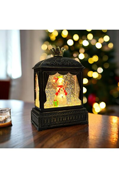 nesever store Yılbaşı Otomatik Işıklı Müzikli Kar Küresi USB - Pille Çalışır ...