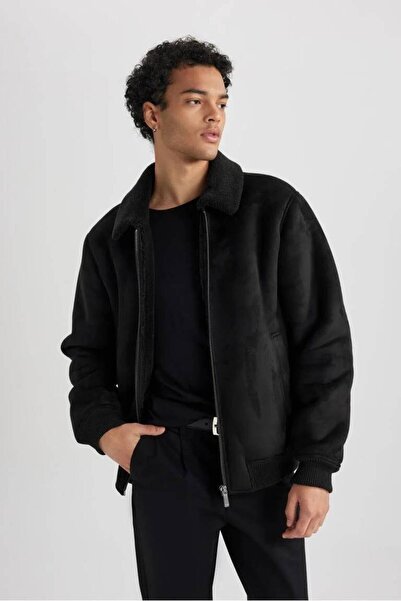 DeFacto A3869Ax/Bk27 Defacto Men's Coat Black