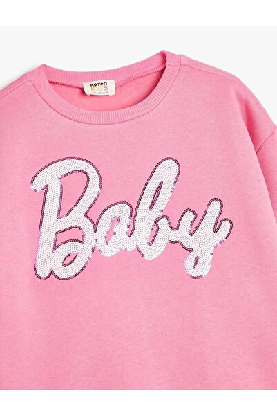 Koton 4WKG10684AK Koton Kız Çocuk Sweat PEMBE