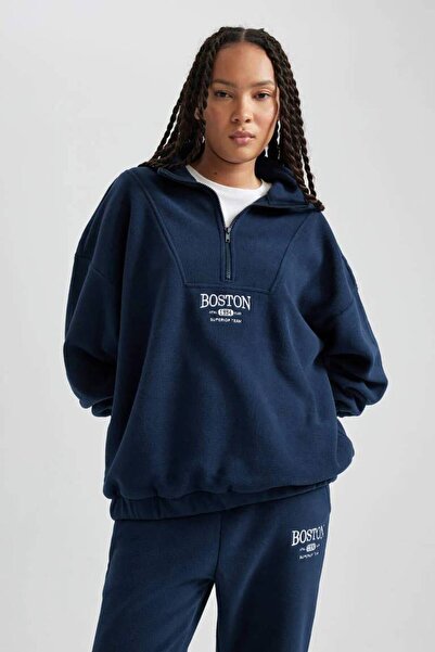 DeFacto Y2649Az/Nv147 Defacto Women's Sweat Navy