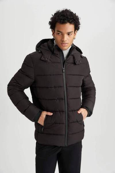 DeFacto R0216Az/Bk27 Defacto Men's Coat Black