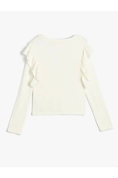 Koton Koton GIRL'S Sweat Ecru - 4WKG10008AK