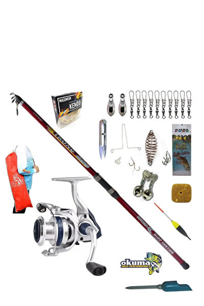 Okuma Aria-8000a Remixon Strong Tele Surf 420cm 100-250gr Profesyonel Sazan K...