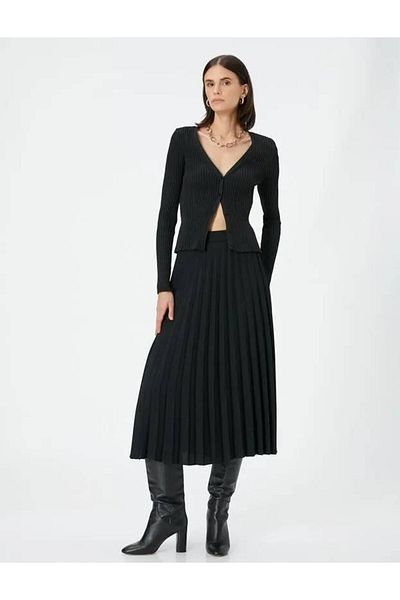 Koton 4wak70009uw Women's Skirt Black