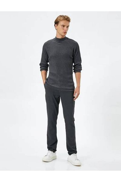 Koton 4WAM40056HW Koton Men's Canvas Trousers ANTHRACITE