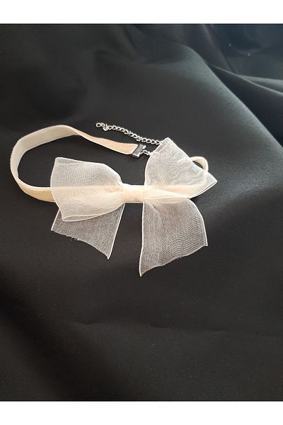 Tura Butik women's vintage bow ribbon choker