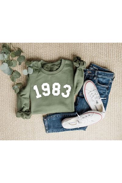 Teknik Φούτερ 1983 με στάμπα Oversize - 3 κλωστές