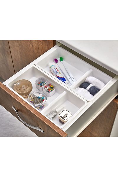 Tinsmith Multi-Purpose Compartment Organizer Drawer Inside Cabinet Bathroom Kitchen