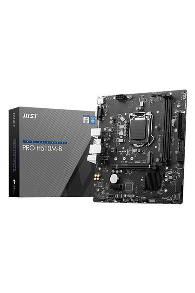 MSI Pro H510M-B Lga1200 Ddr4 2933Mhz M.2 Usb3.2 Glan Matx (10Th Generation Only)