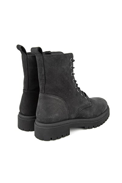 Muya Orthopedix Tetto 6 Nokta Hakiki Deri Fermuarlı Ve Bağcıklı Topuk Dikeni Pedli Kadın Bot 324314