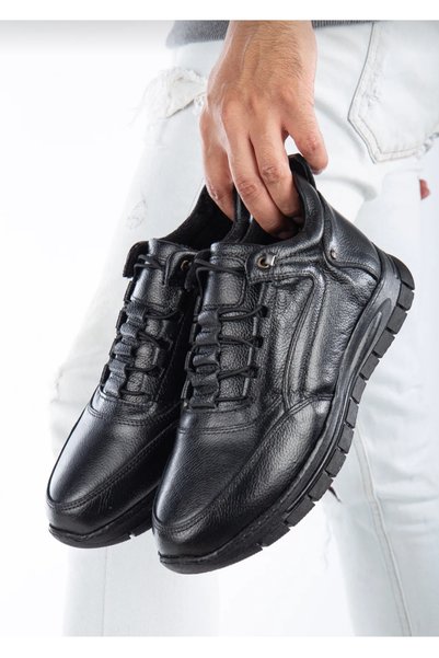 Warestex Wrtx-Bot05 Inside and Outside Genuine Leather Half Ankle Orthopedic Sole Men's Shoes
