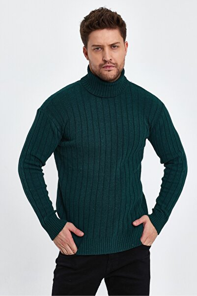 Minharir Pulover Slim Fit Full Fisherman din velur