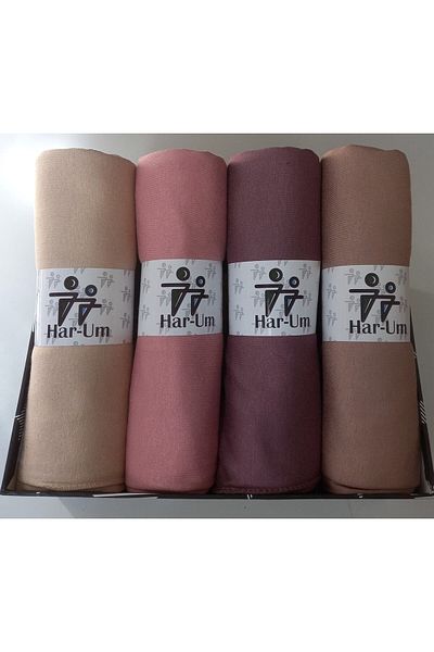 HAR-UM Ticaret Hijab Women's Combed Cotton Shawl Model-Set of 4