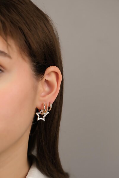 Jack Ferrero ÇELİK exclusive RENK ATMAZ GARANTLİ FATURALI KÜPE