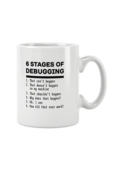 qoeuyl boutique 6 Stages Debugging Software Gift Printed Mug