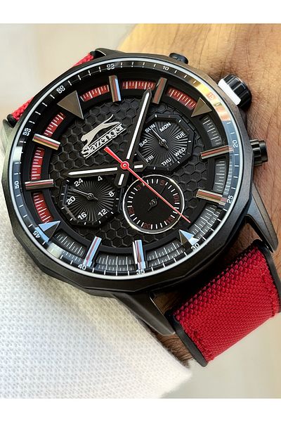 Slazenger Functions Active 5 Atm Waterproof Canvas Cord Men's Wrist Watch