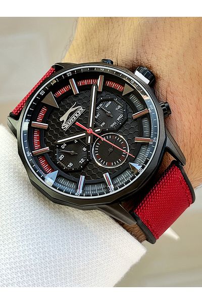 Slazenger Functions Active 5 Atm Waterproof Canvas Cord Men's Wrist Watch