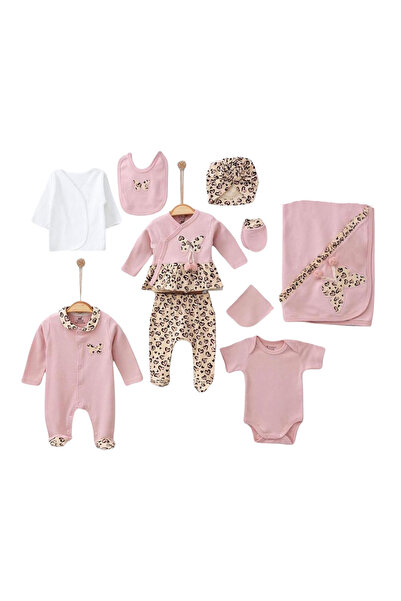 babyist Leopard Patterned 10-Piece Baby Girl Hospital Exit