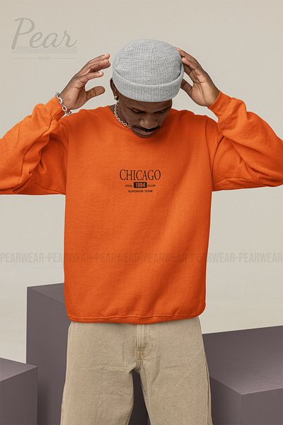 Pear Wear Ανδρικό φούτερ με στάμπα Chicago