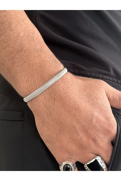 Farah Butik Knitted Wicker Bracelet-Tarnishproof Steel Bracelet-Gift Bracelet