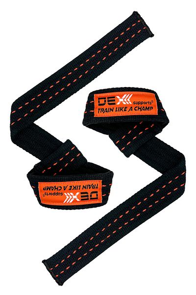 Dex Supports Lasting Energy Weight Lifting Strap Fitness Strap Athlete Strap Lifting Straps Pro Orange