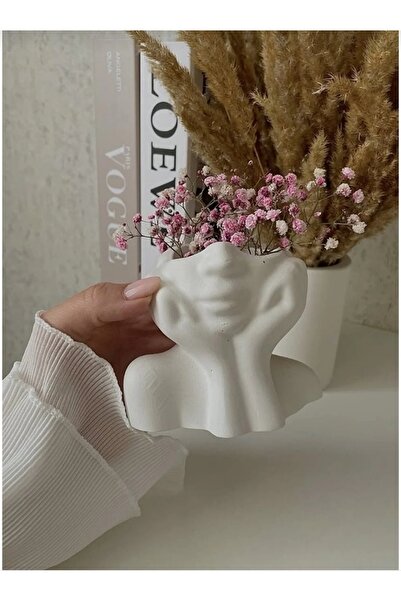 casno Διακοσμητικό αφηρημένο αντικείμενο προσώπου από σκυρόδεμα - Βάζο CASNO