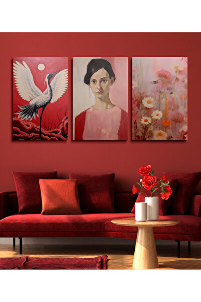 HOMEPACK Set of 3 Canvas Wall Painting Canvas Painting Boho Classic Modern Hp403